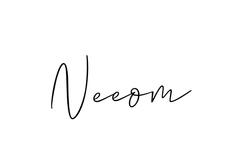 Make a beautiful signature design for name Neeom. Use this online signature maker to create a handwritten signature for free. Neeom signature style 2 images and pictures png