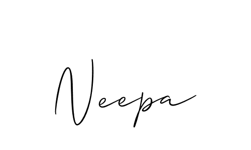 How to make Neepa name signature. Use Allison_Script style for creating short signs online. This is the latest handwritten sign. Neepa signature style 2 images and pictures png