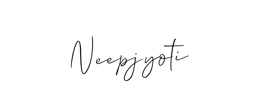 Make a beautiful signature design for name Neepjyoti. With this signature (Allison_Script) style, you can create a handwritten signature for free. Neepjyoti signature style 2 images and pictures png