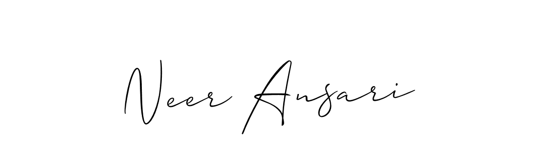 Best and Professional Signature Style for Neer Ansari. Allison_Script Best Signature Style Collection. Neer Ansari signature style 2 images and pictures png