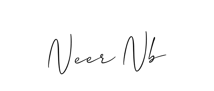 Make a beautiful signature design for name Neer Nb. Use this online signature maker to create a handwritten signature for free. Neer Nb signature style 2 images and pictures png