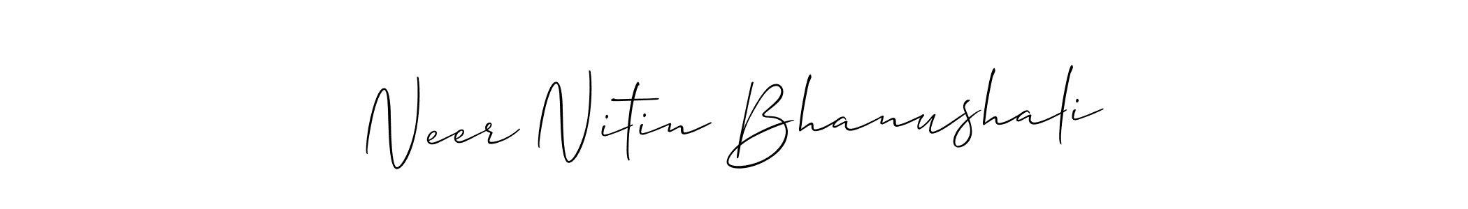 You can use this online signature creator to create a handwritten signature for the name Neer Nitin Bhanushali. This is the best online autograph maker. Neer Nitin Bhanushali signature style 2 images and pictures png