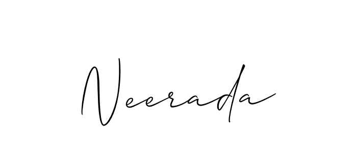 You should practise on your own different ways (Allison_Script) to write your name (Neerada) in signature. don't let someone else do it for you. Neerada signature style 2 images and pictures png