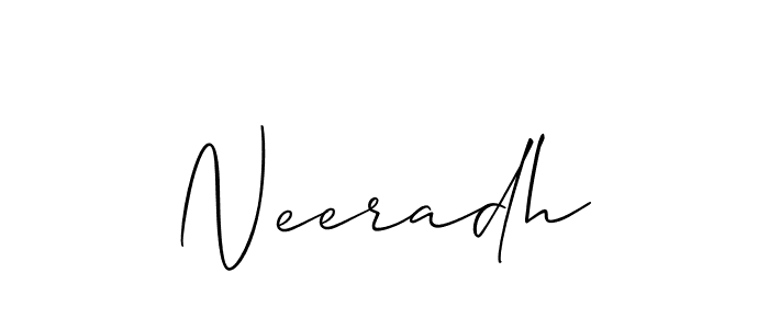 Neeradh stylish signature style. Best Handwritten Sign (Allison_Script) for my name. Handwritten Signature Collection Ideas for my name Neeradh. Neeradh signature style 2 images and pictures png