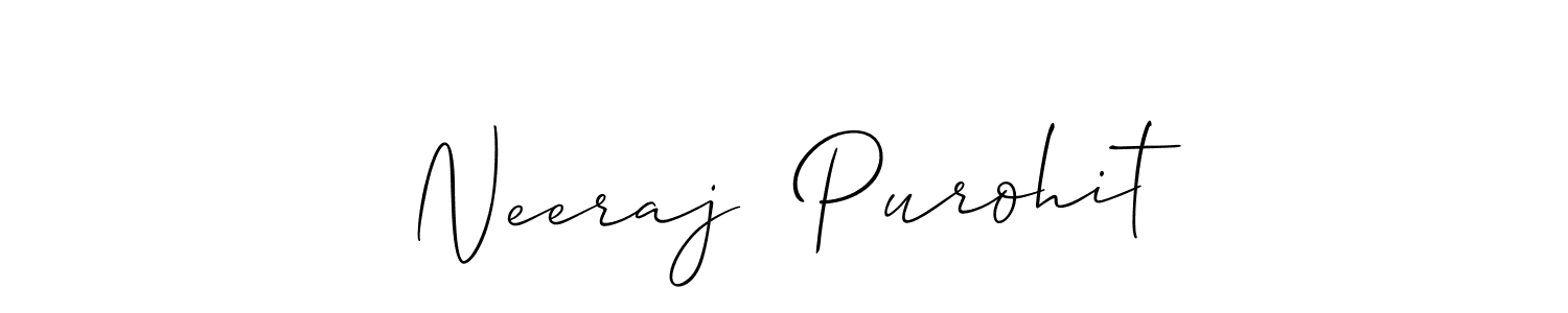 How to make Neeraj  Purohit signature? Allison_Script is a professional autograph style. Create handwritten signature for Neeraj  Purohit name. Neeraj  Purohit signature style 2 images and pictures png