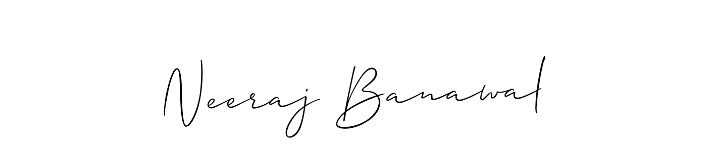 How to make Neeraj Banawal signature? Allison_Script is a professional autograph style. Create handwritten signature for Neeraj Banawal name. Neeraj Banawal signature style 2 images and pictures png