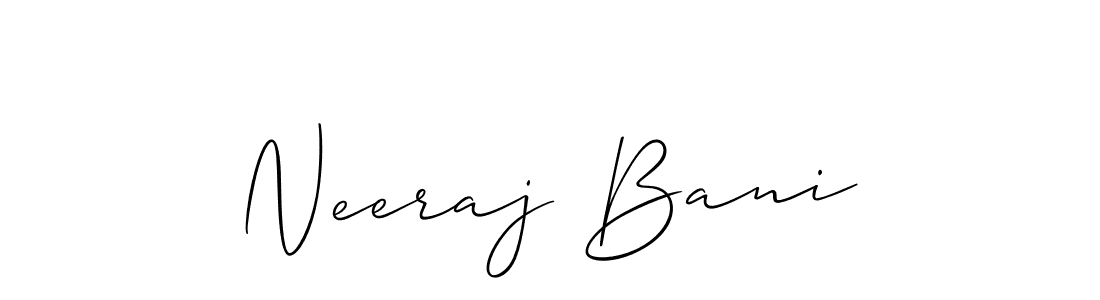 Make a beautiful signature design for name Neeraj Bani. Use this online signature maker to create a handwritten signature for free. Neeraj Bani signature style 2 images and pictures png