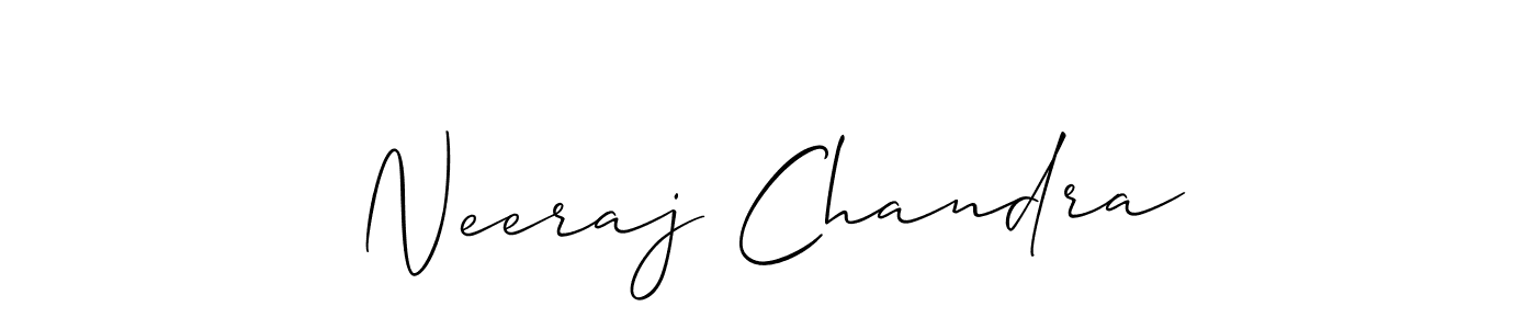 Design your own signature with our free online signature maker. With this signature software, you can create a handwritten (Allison_Script) signature for name Neeraj Chandra. Neeraj Chandra signature style 2 images and pictures png
