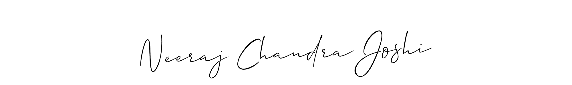 Design your own signature with our free online signature maker. With this signature software, you can create a handwritten (Allison_Script) signature for name Neeraj Chandra Joshi. Neeraj Chandra Joshi signature style 2 images and pictures png