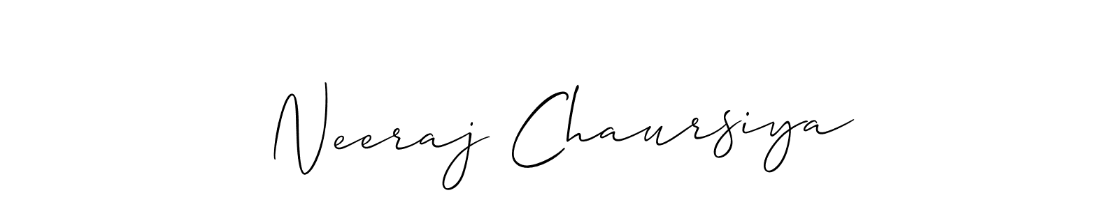 It looks lik you need a new signature style for name Neeraj Chaursiya. Design unique handwritten (Allison_Script) signature with our free signature maker in just a few clicks. Neeraj Chaursiya signature style 2 images and pictures png