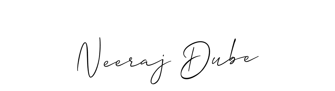 The best way (Allison_Script) to make a short signature is to pick only two or three words in your name. The name Neeraj Dube include a total of six letters. For converting this name. Neeraj Dube signature style 2 images and pictures png