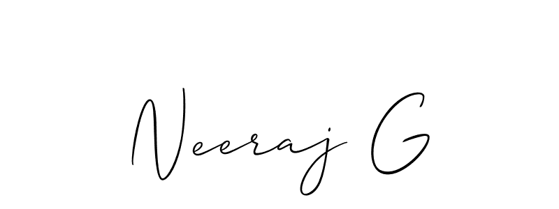 Make a beautiful signature design for name Neeraj G. Use this online signature maker to create a handwritten signature for free. Neeraj G signature style 2 images and pictures png