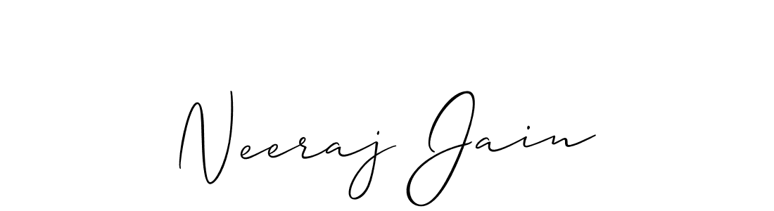 How to make Neeraj Jain name signature. Use Allison_Script style for creating short signs online. This is the latest handwritten sign. Neeraj Jain signature style 2 images and pictures png