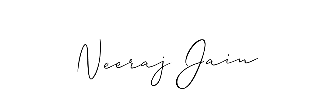 Design your own signature with our free online signature maker. With this signature software, you can create a handwritten (Allison_Script) signature for name Neeraj Jain. Neeraj Jain signature style 2 images and pictures png