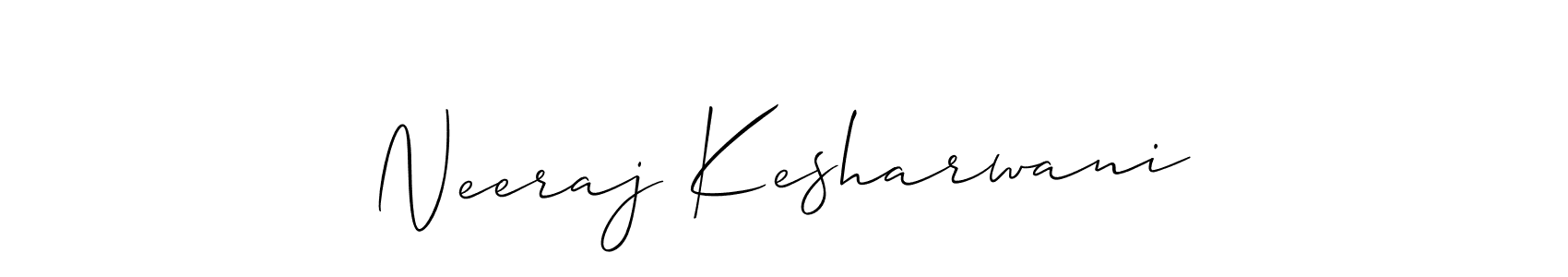 You can use this online signature creator to create a handwritten signature for the name Neeraj Kesharwani. This is the best online autograph maker. Neeraj Kesharwani signature style 2 images and pictures png