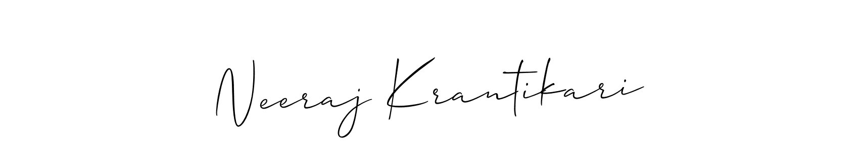 Also we have Neeraj Krantikari name is the best signature style. Create professional handwritten signature collection using Allison_Script autograph style. Neeraj Krantikari signature style 2 images and pictures png