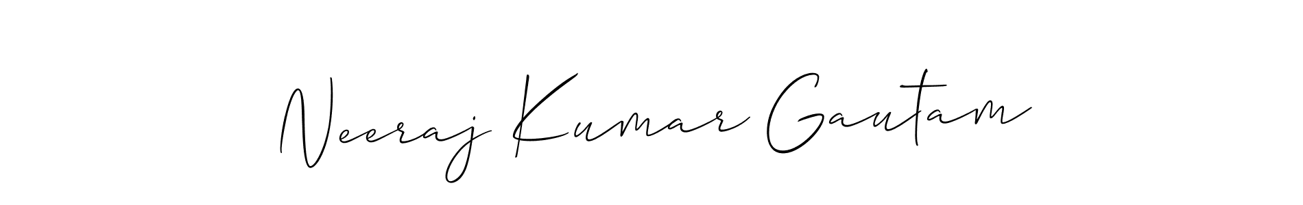 Neeraj Kumar Gautam stylish signature style. Best Handwritten Sign (Allison_Script) for my name. Handwritten Signature Collection Ideas for my name Neeraj Kumar Gautam. Neeraj Kumar Gautam signature style 2 images and pictures png