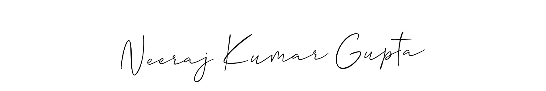 Make a short Neeraj Kumar Gupta signature style. Manage your documents anywhere anytime using Allison_Script. Create and add eSignatures, submit forms, share and send files easily. Neeraj Kumar Gupta signature style 2 images and pictures png