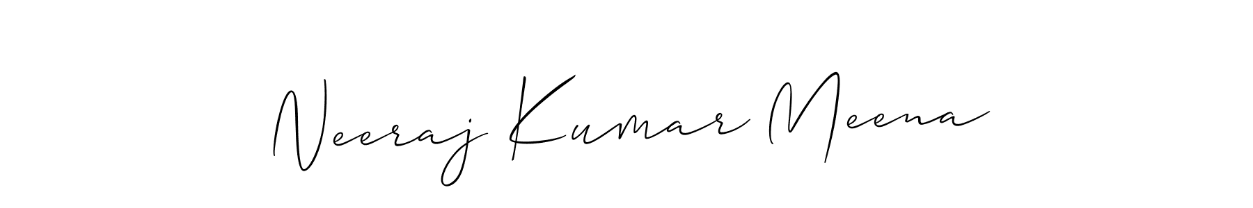 Also You can easily find your signature by using the search form. We will create Neeraj Kumar Meena name handwritten signature images for you free of cost using Allison_Script sign style. Neeraj Kumar Meena signature style 2 images and pictures png