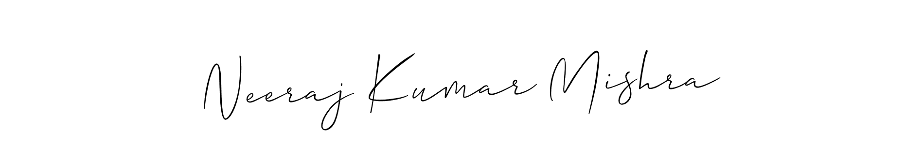 Also You can easily find your signature by using the search form. We will create Neeraj Kumar Mishra name handwritten signature images for you free of cost using Allison_Script sign style. Neeraj Kumar Mishra signature style 2 images and pictures png