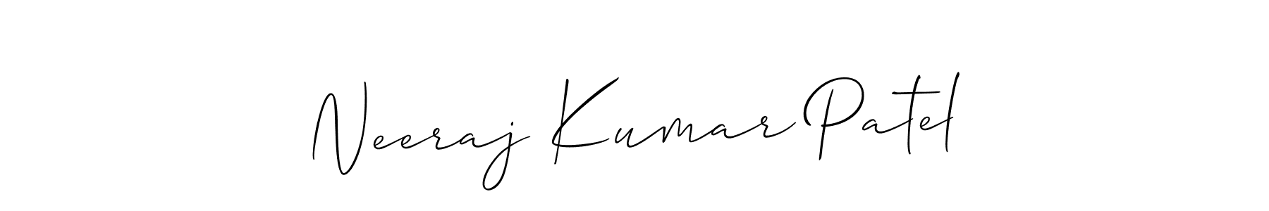 Make a beautiful signature design for name Neeraj Kumar Patel. With this signature (Allison_Script) style, you can create a handwritten signature for free. Neeraj Kumar Patel signature style 2 images and pictures png