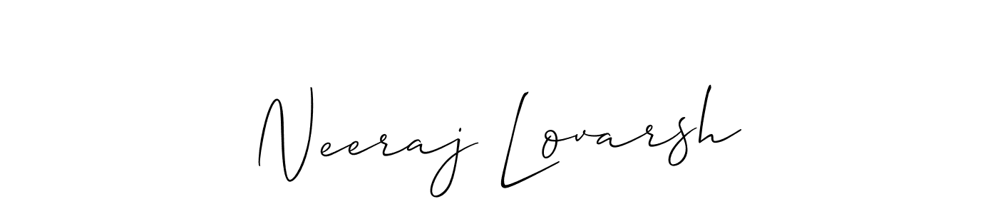 Best and Professional Signature Style for Neeraj Lovarsh. Allison_Script Best Signature Style Collection. Neeraj Lovarsh signature style 2 images and pictures png