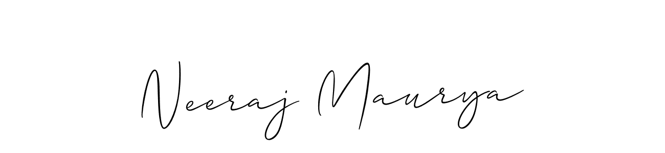 Make a beautiful signature design for name Neeraj Maurya. With this signature (Allison_Script) style, you can create a handwritten signature for free. Neeraj Maurya signature style 2 images and pictures png