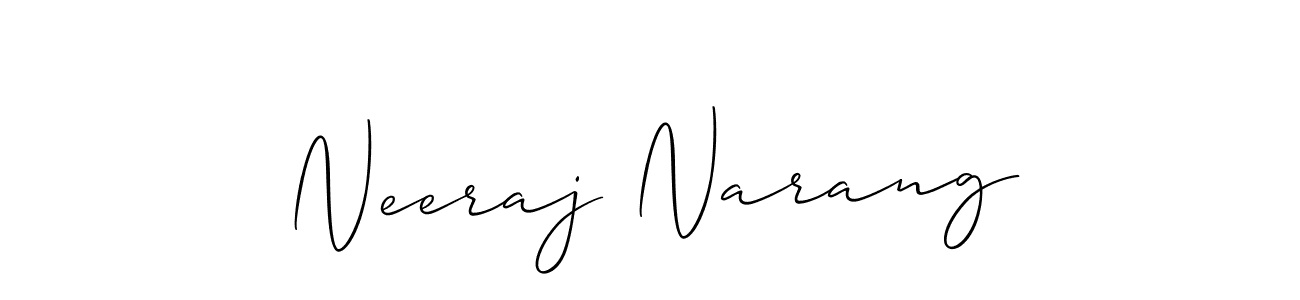 Best and Professional Signature Style for Neeraj Narang. Allison_Script Best Signature Style Collection. Neeraj Narang signature style 2 images and pictures png