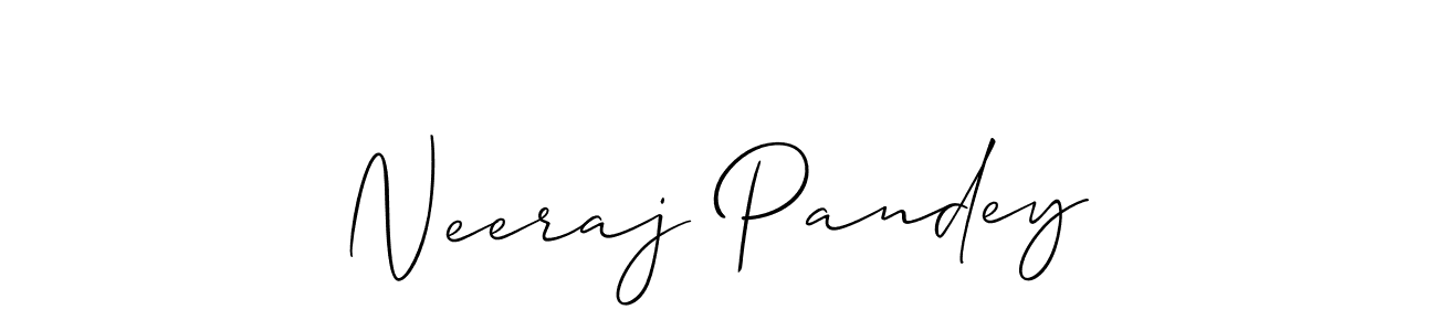 Create a beautiful signature design for name Neeraj Pandey. With this signature (Allison_Script) fonts, you can make a handwritten signature for free. Neeraj Pandey signature style 2 images and pictures png
