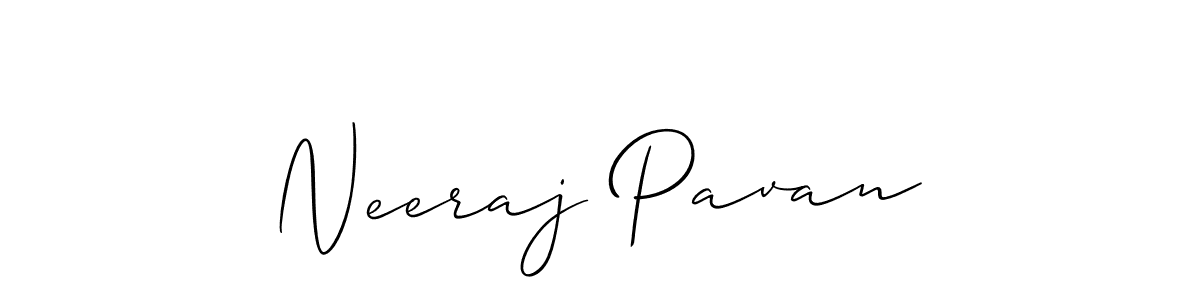 Make a beautiful signature design for name Neeraj Pavan. With this signature (Allison_Script) style, you can create a handwritten signature for free. Neeraj Pavan signature style 2 images and pictures png