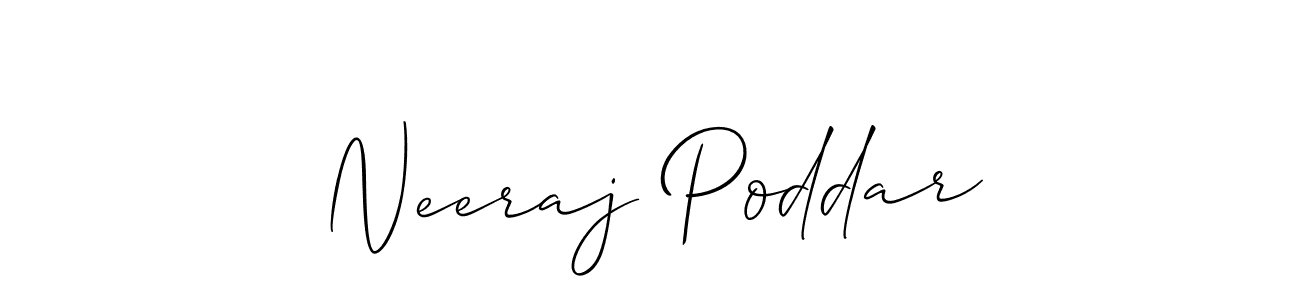 Also we have Neeraj Poddar name is the best signature style. Create professional handwritten signature collection using Allison_Script autograph style. Neeraj Poddar signature style 2 images and pictures png