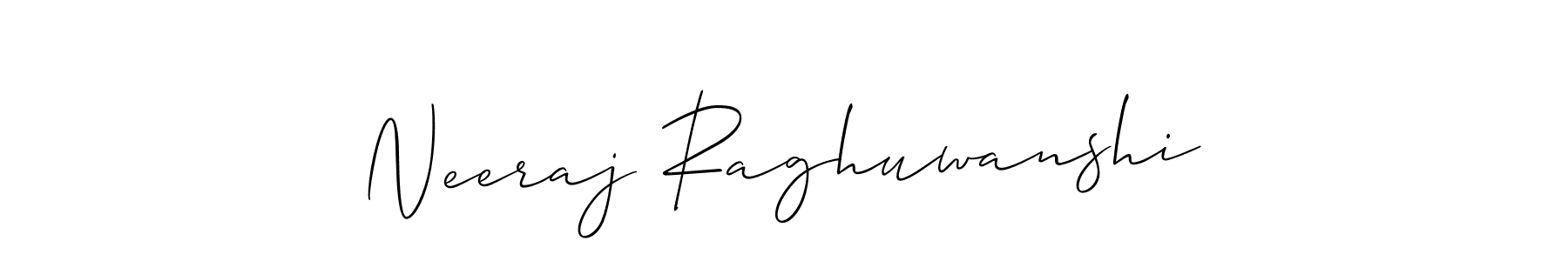 Design your own signature with our free online signature maker. With this signature software, you can create a handwritten (Allison_Script) signature for name Neeraj Raghuwanshi. Neeraj Raghuwanshi signature style 2 images and pictures png