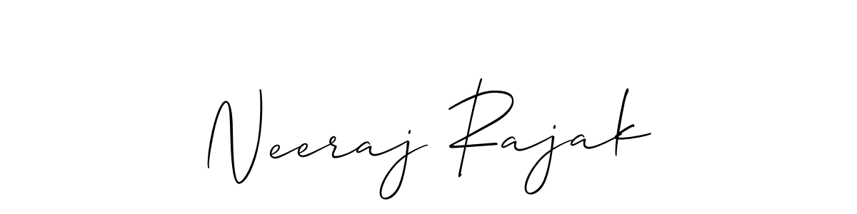 How to make Neeraj Rajak signature? Allison_Script is a professional autograph style. Create handwritten signature for Neeraj Rajak name. Neeraj Rajak signature style 2 images and pictures png