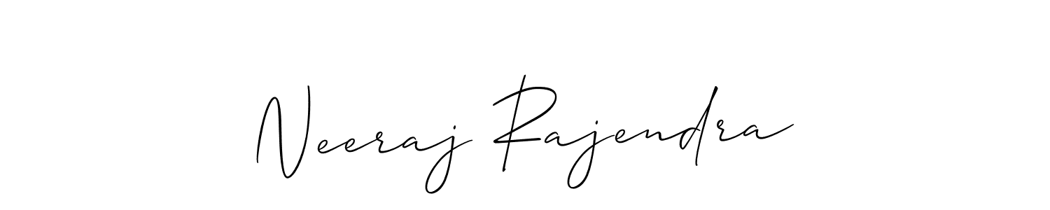 How to make Neeraj Rajendra name signature. Use Allison_Script style for creating short signs online. This is the latest handwritten sign. Neeraj Rajendra signature style 2 images and pictures png