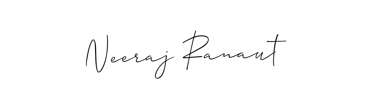 Create a beautiful signature design for name Neeraj Ranaut. With this signature (Allison_Script) fonts, you can make a handwritten signature for free. Neeraj Ranaut signature style 2 images and pictures png