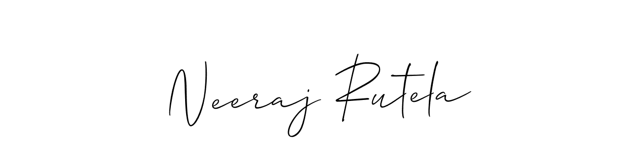 How to make Neeraj Rutela signature? Allison_Script is a professional autograph style. Create handwritten signature for Neeraj Rutela name. Neeraj Rutela signature style 2 images and pictures png