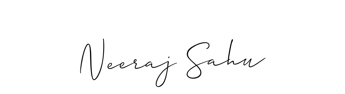 How to make Neeraj Sahu name signature. Use Allison_Script style for creating short signs online. This is the latest handwritten sign. Neeraj Sahu signature style 2 images and pictures png