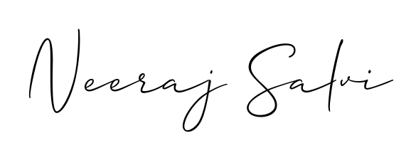 A stylish, flowing autograph style designed for name Neeraj Salvi using Allison_Script typography. Perfect for digital creative projects. Neeraj Salvi signature style 2 images and pictures png