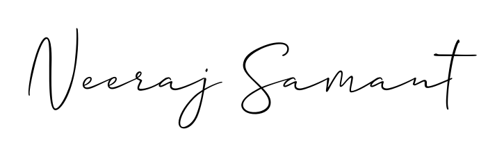 Create an unforgettable impression when signing with Neeraj Samant name styled in Allison_Script typography. 100% free online generator. Neeraj Samant signature style 2 images and pictures png