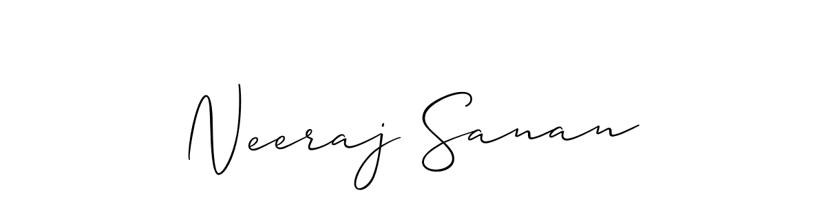 How to Draw Neeraj Sanan signature style? Allison_Script is a latest design signature styles for name Neeraj Sanan. Neeraj Sanan signature style 2 images and pictures png