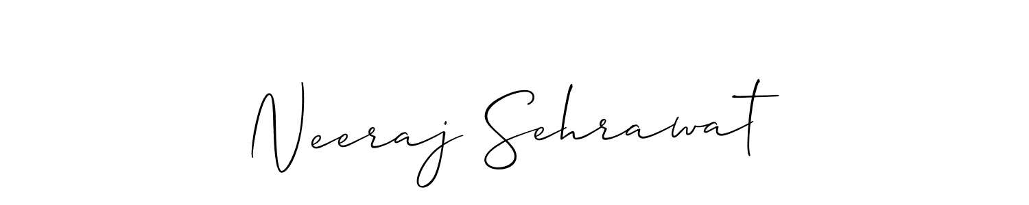 How to Draw Neeraj Sehrawat signature style? Allison_Script is a latest design signature styles for name Neeraj Sehrawat. Neeraj Sehrawat signature style 2 images and pictures png