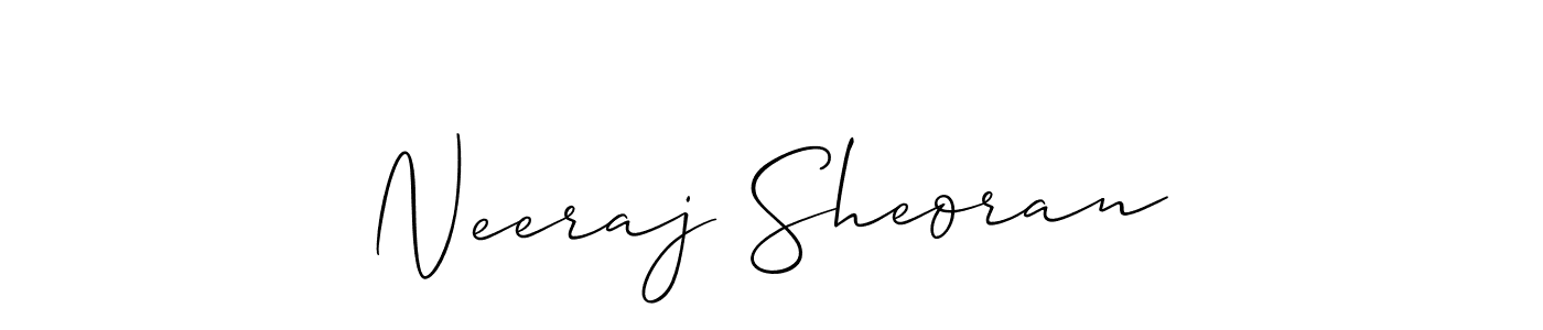 How to make Neeraj Sheoran name signature. Use Allison_Script style for creating short signs online. This is the latest handwritten sign. Neeraj Sheoran signature style 2 images and pictures png