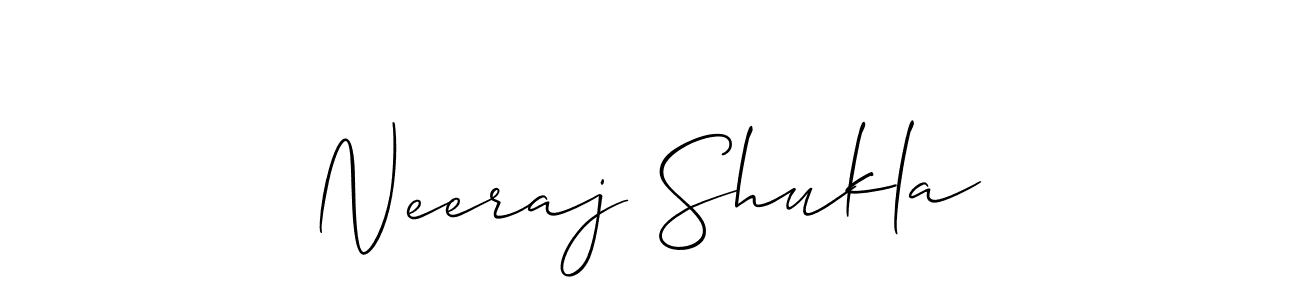 Also we have Neeraj Shukla name is the best signature style. Create professional handwritten signature collection using Allison_Script autograph style. Neeraj Shukla signature style 2 images and pictures png