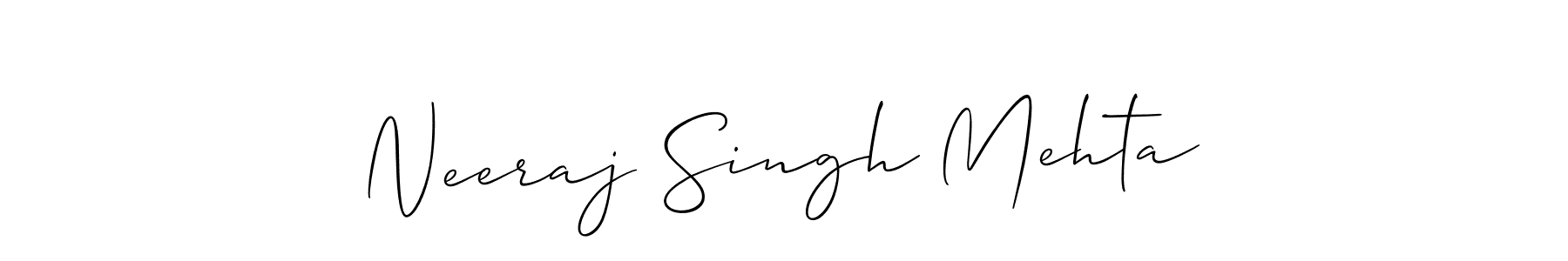 This is the best signature style for the Neeraj Singh Mehta name. Also you like these signature font (Allison_Script). Mix name signature. Neeraj Singh Mehta signature style 2 images and pictures png