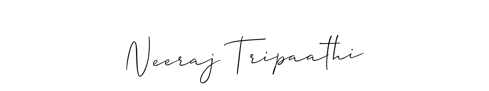 Design your own signature with our free online signature maker. With this signature software, you can create a handwritten (Allison_Script) signature for name Neeraj Tripaathi. Neeraj Tripaathi signature style 2 images and pictures png