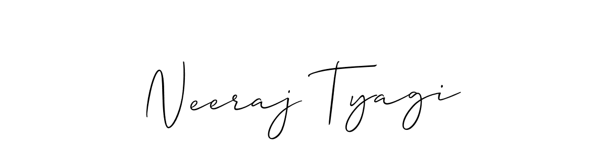 Also You can easily find your signature by using the search form. We will create Neeraj Tyagi name handwritten signature images for you free of cost using Allison_Script sign style. Neeraj Tyagi signature style 2 images and pictures png