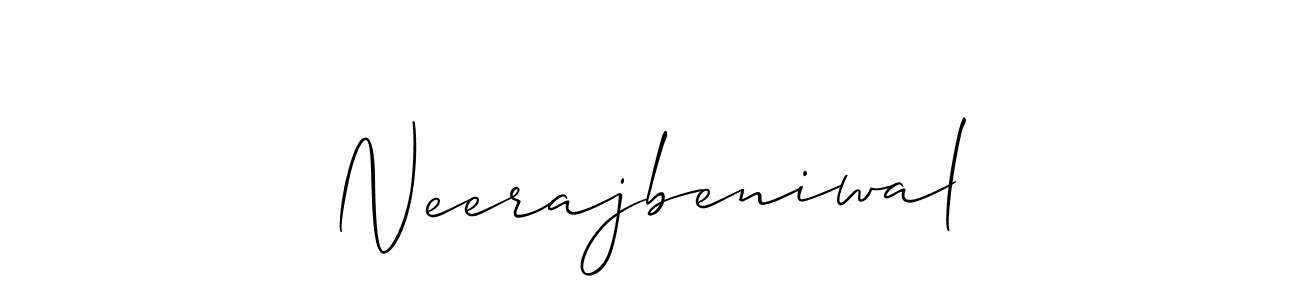 Neerajbeniwal stylish signature style. Best Handwritten Sign (Allison_Script) for my name. Handwritten Signature Collection Ideas for my name Neerajbeniwal. Neerajbeniwal signature style 2 images and pictures png