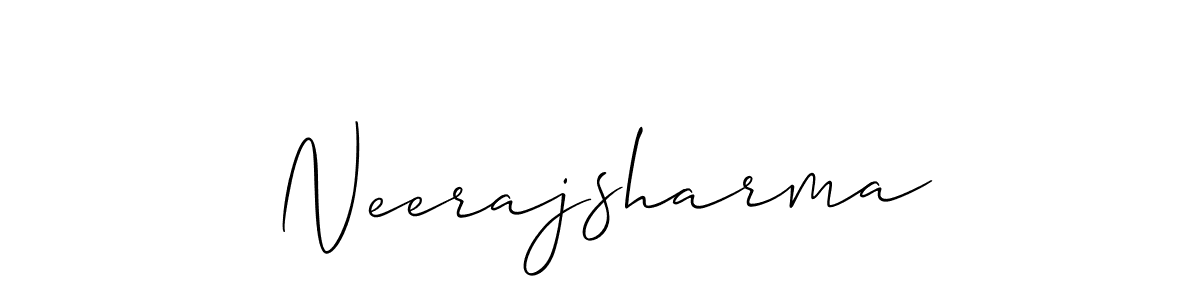 How to make Neerajsharma signature? Allison_Script is a professional autograph style. Create handwritten signature for Neerajsharma name. Neerajsharma signature style 2 images and pictures png