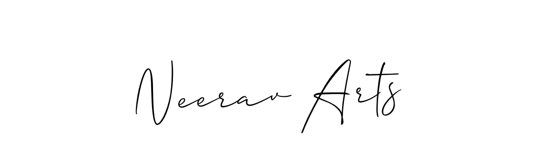 Also we have Neerav Arts name is the best signature style. Create professional handwritten signature collection using Allison_Script autograph style. Neerav Arts signature style 2 images and pictures png