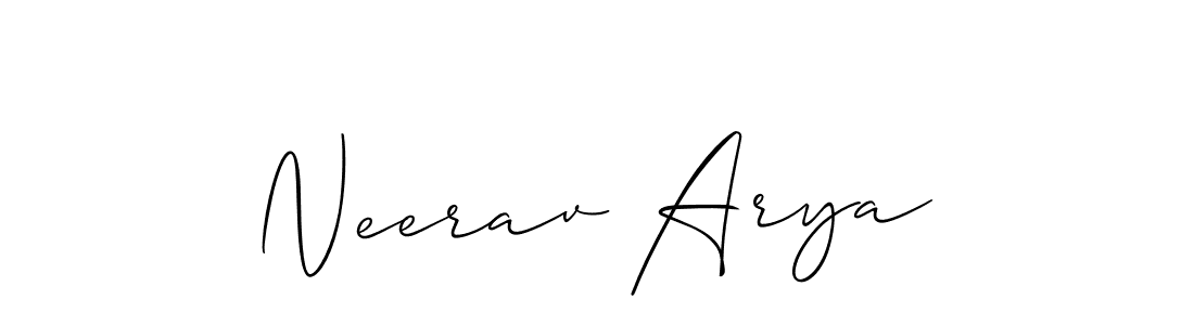 Make a short Neerav Arya signature style. Manage your documents anywhere anytime using Allison_Script. Create and add eSignatures, submit forms, share and send files easily. Neerav Arya signature style 2 images and pictures png